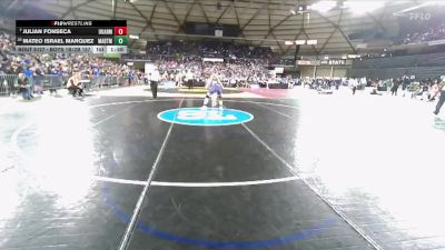 Boys 1B/2B 157 Champ. Round 1 - Julian Fonseca, Okanogan vs Mateo Israel Marquez, Mabton