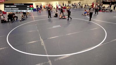 10U - 140 lbs 3rd Place Match - Abel Larson, Albert Lea Wrestling vs Dewaine Thomas, Mahnomen Waubun Thunderbirds