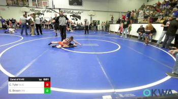 55 lbs Consi Of 8 #2 - CJ Tyler, Black Fox Wrestling Club vs Grady Brown, Vinita Kids Wrestling