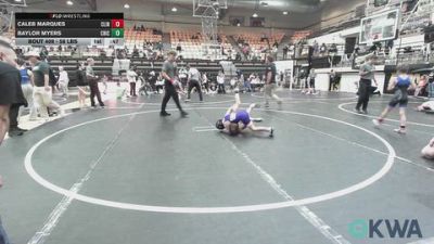 58 lbs Rr Rnd 2 - Caleb Marques, Clinton Youth Wrestling vs Baylor Myers, Chickasha Wrestling