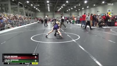 82 lbs Champ. Round 1 - Kyler Brown, Pittsburg Wrestling Club vs Colin Simmons, Republic Co