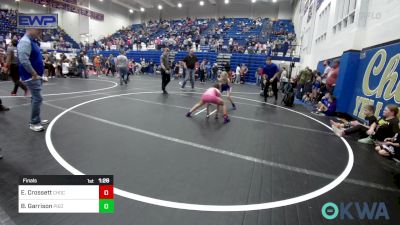 67-70 lbs Final - Everleigh Crossett, Choctaw Ironman Youth Wrestling vs Blakeleigh Garrison, Piedmont
