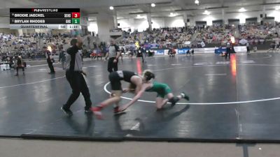 A 126 lbs Quarterfinal - Brylan Rhodes, Greeneville High School vs Brodie Jaeckel, Station Camp High School