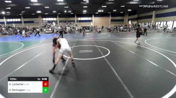 120 lbs Consi Of 16 #1 - Onelo Lorberter, Chaparral HS vs Vince Partington, Team Thunder