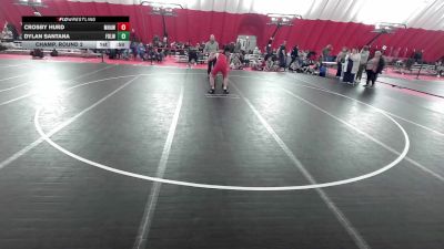 14U True Beginner - 167-175.8 Champ. Round 2 - Crosby Hurd, Mount Horeb Area Wrestling vs Dylan Santana, Fond Du Lac Wrestling Club