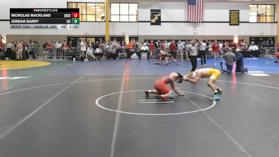 165Blue lbs Rr Rnd 1 - Nicholas Mackland, Sacred Heart vs Jordan Barry, LIU