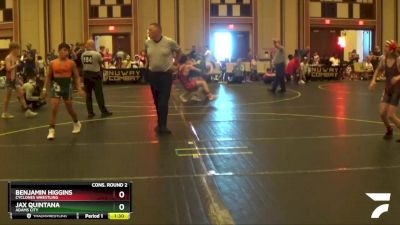 96 lbs Cons. Round 2 - Jax Quintana, Adams City vs Benjamin Higgins, Cyclones Wrestling