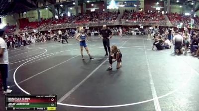 89 lbs Semifinal - Brantlee Shinn, Gering Wrestling Club vs Ariat Albrecht, NCYAC