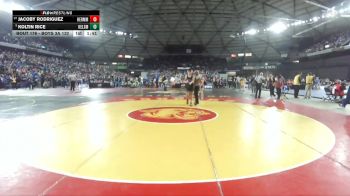 Boys 3A 132 lbs Champ. Round 2 - Koltin Rice, Kelso vs Jacoby Rodriguez, Hermiston