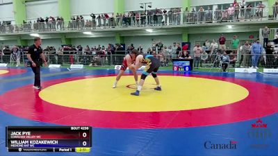 110kg Quarterfinal - Jack Pye, Cowichan Valley WC vs William Kozakewich, Medicine Hat WC