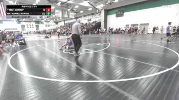 132 lbs Champ. Round 1 - Tyler Chrisp, Tonganoxie HS vs Nathaniel Atwell, Leavenworth Takedown Club