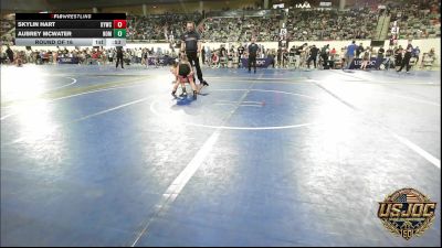45 lbs Round Of 16 - Skylin Hart, Kiefer Youth Wrestling Club vs Aubrey McWater, Team Nomad