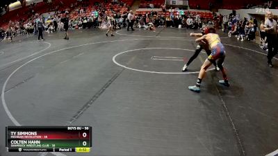 56 lbs Quarterfinal - Colten Hahn, Shamrock Wrestling Club vs Ty Simmons, Michigan Revolution