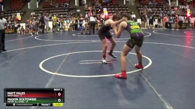 110 lbs Round 1 (4 Team) - Matt Fales, Ninja Gold vs Mason Goltowski, Metro All Stars