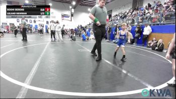 40 lbs Quarterfinal - Bodhi Berens, Blanchard Wrestling Club vs Leland Newman, Little Axe Takedown Club