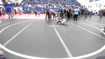 52 lbs Consi Of 8 #2 - Canyon Jones, Tecumseh Youth Wrestling vs Paxton Blood, Blaine County Grapplers