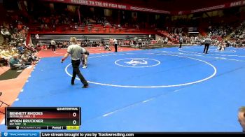 182 lbs D1 - Quarter-finals (fri 5:30 P.m.) - Bennett Rhodes, Reedsburg Area vs Ayden Bruckner, Bay Port