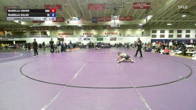 110 lbs Cons. Round 2 - Isabella Salas, Carl Albert vs Isabella Cross, Fort Hays State