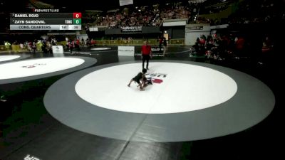 43 lbs Cons. Quarters - Daniel Rojo vs Zayn Sandoval, Team Selma Wrestling Club
