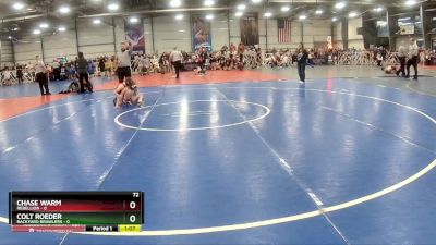 72 lbs Rd# 4- 2:00pm Friday Final Pool - Colt Roeder, Backyard Brawlers vs Chase Warm, Rebellion