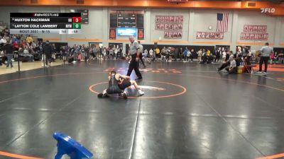 N-15 lbs Quarterfinal - Layton Cole Lambert, Mediapolis Youth Wrestling vs Huxton Hackman, Hammerin Hawks