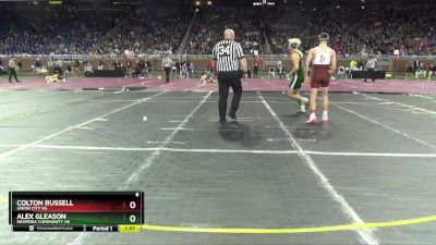 D4-150 lbs Quarterfinal - Colton Russell, Union City HS vs Alex Gleason, Hesperia Community HS