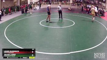 157 lbs Quarterfinal - Asher Bundrock, Battle Mountain vs Devon Lasike, Pahranagat Valley