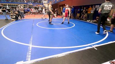 160 lbs Semifinal - Gabriel Bowman, Skiatook Youth Wrestling vs JORDAN MCKINNEY, Team Tulsa Wrestling Club