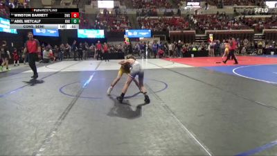 66 lbs Cons. Semi - Abel Metcalf, Forsyth Wrestling Club vs Winston Barrett, Sheridan Wrestling Club