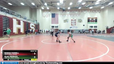 115 lbs Champ. Round 2 - Elias Pedraza, Lone Star Middle School vs Rowan Farrell, South Middle School