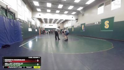 144 lbs Cons. Round 3 - Kellan Loustalet, Granite Hills (El Cajon) vs Kenneth Rodriguez, West Hills