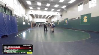 144 lbs Cons. Round 3 - Kellan Loustalet, Granite Hills (El Cajon) vs Kenneth Rodriguez, West Hills