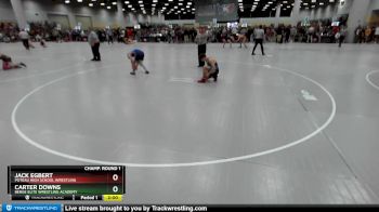 132 lbs Champ. Round 1 - Carter Downs, Berge Elite Wrestling Academy vs Jack Egbert, Poteau High School Wrestling