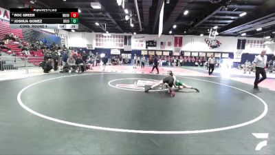 113 lbs Cons. Round 4 - Roc Greer, Murrieta Valley vs Joshua Gomez, Brea Olinda