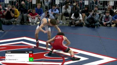120 lbs Final - Anthony Knox, NJ vs Nathan Desmond, PA