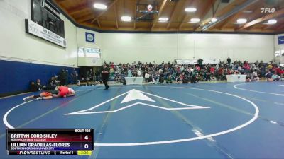 180 lbs Quarterfinal - Brittyn Corbishley, North Central College vs Lillian Gradillas-Flores, Southern Oregon University