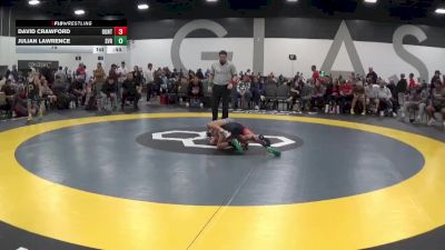 75 lbs Round 2 (6 Team) - David Crawford, Ohio Gold vs Julian Lawrence, Steel Valley Renegades Wrestling Club