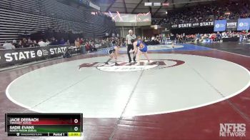 Girls 1B/2B/1A/2A 155 Quarterfinal - Sadie Evans, North Mason (Girls) vs Jacie Deebach, Tonasket (Girls)