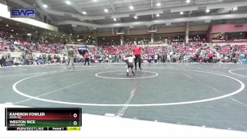 43 lbs Champ. Round 2 - Kameron Fowler, Maize WC vs Weston Rice, Linn County