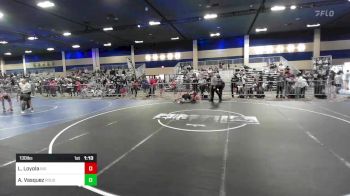 130 lbs Quarterfinal - Lucas Loyola, Big Cat WC vs Adam Vasquez, Rough House WC