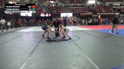 100 lbs Cons. Round 2 - Quinn Nichols, Blue Hawk Wrestling vs Gloria Whitish, North Montana Wrestling CLub