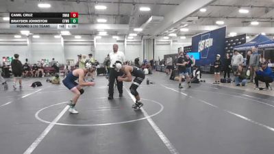 113 lbs Round 5 (10 Team) - Camil Cruz, Savage WA Black vs Brayden Johnston, CTWHALE Green
