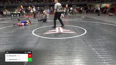 69 lbs Quarterfinal - Selena Ellsworth, Corry vs Lillian Sementuh, Penn Trafford