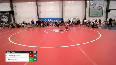 175 lbs Semifinal - Asher Cunningham, Meatballs vs Duke Martin, Mat Assassins Black