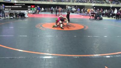 115 lbs Semifinal - Tristan Rosemeyer, Hamilton vs Max Lu, Havertown