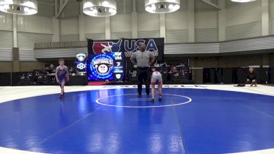 14U Boys - 80 lbs Champ. Round 2 - Hayes Daniel, Threestyle Wrestling Of Oklahoma vs Mason Turner, Thoroughbred Wrestling Academy (TWA)