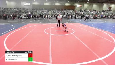 40 lbs Round Of 16 - Lincoln Whittenburg, Ceres Pups WC vs Tommi Howard, Live Oak YW