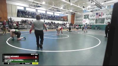 190 lbs Champ. Round 2 - Diego Nevarez, Highland vs Matthew Caldwell, Mira Costa