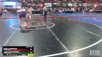 G - 165 lbs 3rd Place Match - Hayla Hoffman, Butte Girls vs Amilia Blackcrow, Harlem Girls