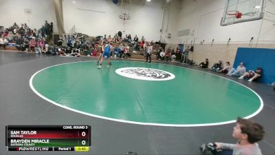 144B Cons. Round 3 - Sam Taylor, Douglas vs Brayden Miracle, Natrona County